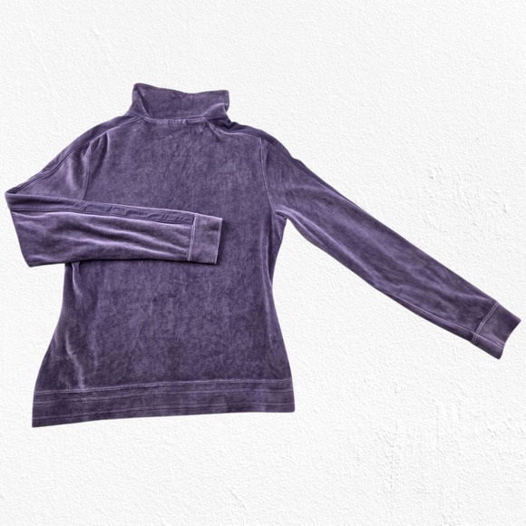 Y2K Puma Purple Velour Track Jacket Full Zip Logo Retro Sweater Size Medium - Picture 12 of 12